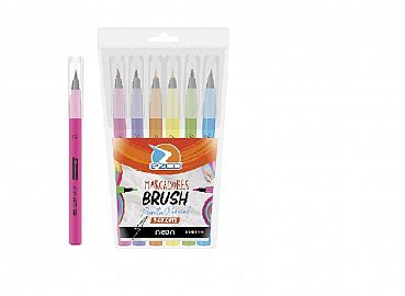 MARCADOR EZCO BRUSH PUNTA PINCEL PASTEL X 6U.