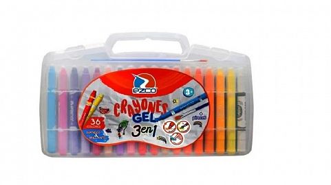 CRAYONES EZCO VALIJA GEL X 36 + PINCEL (403900-36)