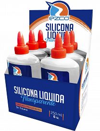 ADHESIVO EZCO SILICONA LIQUIDA X 250 ML C/U.