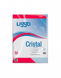 FOLIO LIGGO A4 CRISTAL 40MIC X 100U (370-0100)