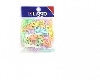 CLIPS PLASTICO LIGGOTRADE TRIANGULAR MEDIANO X 50U. PASTEL (525-0500)