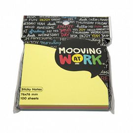 NOTAS ADHESIVAS MOOVING 76X76X100 NEON MULTICOLOR (2100108)