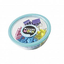 KIT MOOVING MAW MANIA 4 EN 1 CLIPS+MAGNETS+BANDS+CLIP PAPER - MULTICOLOR (2112060401)