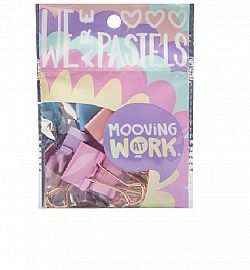 BINDER MOOVING CLIPS PASTEL 25MM X6U (2102020201)