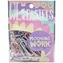 PAPER CLIPS MOOVING PASTEL 33MM X60U (2102010101)