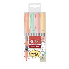 RESALTADOR FILGO LIGHTER FINE PASTEL PTA BISEL BLISTER X4U. (SLF-E4-PAS)