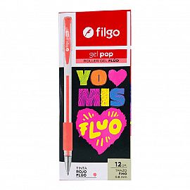 BOLIGRAFO FILGO ROLLER GEL POP FLUO V/COLORES X12U. (GP10-C12)