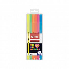 MARCADOR ESCOLAR FILGO 036 YO AMO MIS COLORES X6U. FLUO (SW-M36-F6)