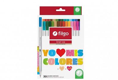 MICROFIBRA FILGO LINER 038 0.4MM X30U. V/COLORES (L38-E30)