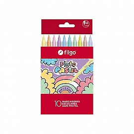 MARCADOR FILGO PINTO ESTUCHE X10U. PASTEL  (CM2220-E10-PAS)