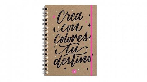 CUADERNO REYSA TAPA DURA C/ESPIRAL 15X21 KRAFT BULLET (1002)