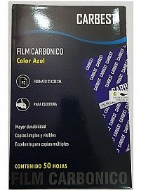 PAPEL CARBONICO CARBEST AZUL (PDF) X 50U. (534050)