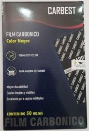 PAPEL CARBONICO CARBEST NEGRO (PDF) X 50U. (535050)