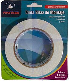 CINTA MATISSE BIFAZ DE MONTAJE 24MM X 5MTS (1491)