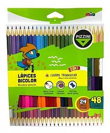 LAPICES BICOLOR PIZZINI 48 COLORES X 24U. (LML4724)