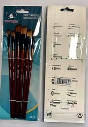 SET DE PINCELES MATISSE PB CABO BARNIZADO X6 CHANFLEADO