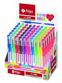 BOLIGRAFO FILGO ROLLER GEL POP DISPLAY X60U. (GP7-D60-SUR)