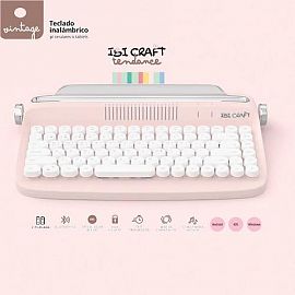 TECLADO VINTAGE INALAMBRICO IBI CRAFT (970001)