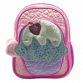 MOCHILA CRESKO HELADO GLITTER C/POMPOM (CK703)