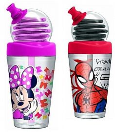 VASO CRESKO LOOPING CON PICO Y SORBETE 420ML V/LICENCIAS (HA168/KM674)
