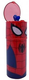 VASO CRESKO CON TAPA Y PICO BEBEDOR SPIDERMAN 350 ML (HA155)