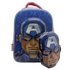 MOCHILA CRESKO CAPITAN AMERICA C/MASCARA ESPALDA 12
