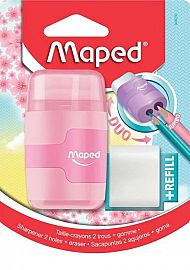 SACAPUNTA MAPED C/GOMA CONNECT DUO PASTEL + REPUESTO (049230/049210)