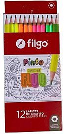 LAPIZ FILGO GRAFITO RESINA PINTO HB FLUO X12 (PN101-C12-HBF)