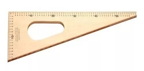 ESCUADRA MARTIZ DE MADERA 60 CM LUSTRADA (GDP792)