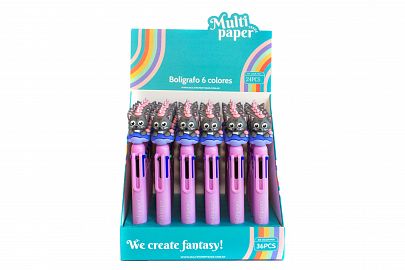 BOLIGRAFO BORRABLE MULTIPAPER MINI 4 COLORES CUTE CAT X36U C/U (23-165)