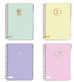 CUADERNO REYSA LINEA PASTEL 15X21 SEMI FLEX 80H (1084)