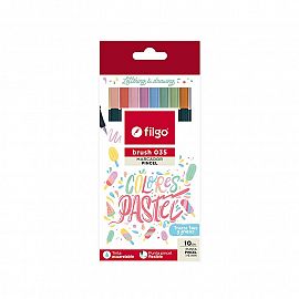 MARCADOR FILGO BRUSH 035 X 10 PASTEL(BSH35-E10-PAS)
