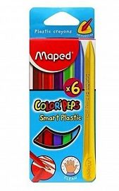 CRAYONES MAPED X6 PLASTICAS (862010)