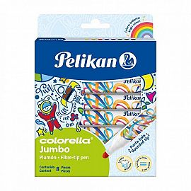 MARCADOR PELIKAN COLORELLA JUMBO X8U SURTIDOS.