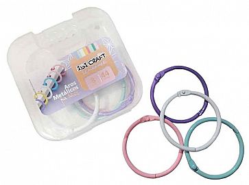 AROS METALICO IBI CRAFT PASTEL 44MM X8 PIEZAS (120208)