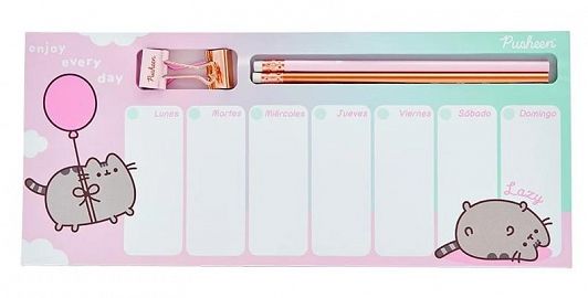 PLANNER MOOVING MAW PUSHEEN SEMANAL + ACCESORIOS (2072120401)