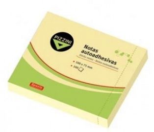 NOTAS AUTOADHESIVAS PIZZINI 100X75 100 HJS AMARILLAS (NA10075100)