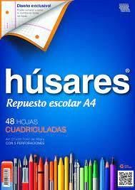 REPUESTO HUSARES A4  X48H 90GR CUADRICULADO (6082)