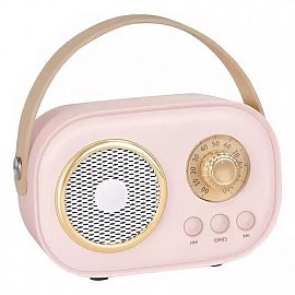 PARLANTE IBI CRAFT VINTAGE BLUETOOTH PINK/BEIGE.