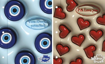 CARPETA INKDROP ESCOLAR N°3 C/CORDON  BUBBLES