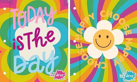 CARPETA INKDROP ESCOLAR N°3 C/CORDON HAPPY COLORS