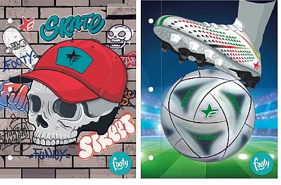 CARPETA INKDROP ESCOLAR N°3 C/CORDON FOOTY BOY I