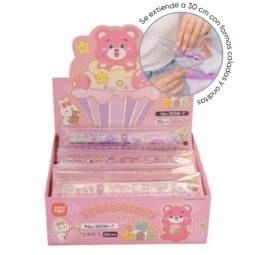 REGLA PLEGABLE MULTIPAPER STRAWBERRY C/CAPSULA Y GLITTER X30CM (24-406)