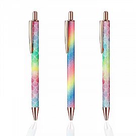 BOLIGRAFO RETRACTIL GLITTER SIRENA IMPORTADO X24U C/U