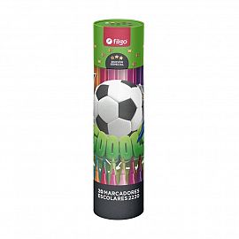 MARCADORES ESCOLARES FILGO PINTO FUTBOL SURTIDOS X20U (CM2220-E20-FTSY4)