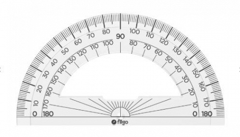 TRANSPORTADOR FILGO 180° CRISTAL (TRGEOX180-C20)
