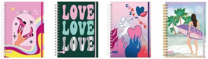 CUADERNO REYSA LINEA COOL LOVE TAPA DURA 15X21 80H C/ESP (1015)