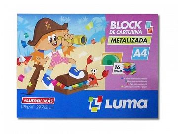 BLOCK DE DIBUJO LUMA N°4 METALIZADO 16H. (81-40)